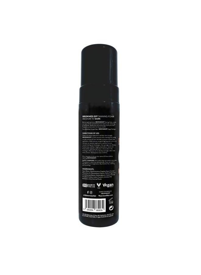 Watermans Browned Off® Medium to Dark (200ml) Self Tanning Mousse with Aloe Vera, Vitamin E, Fast Drying Vegan Fake Tan - Image 5